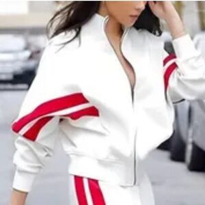 STYLEWE White and Red Women's Sweater
